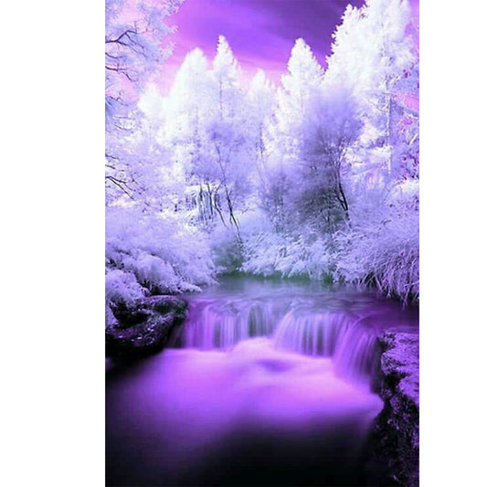 Rime Waterfall 40*70CM(Canvas) Full Round Drill Diamond Painting