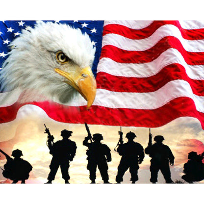 Independence Day - Full Round Drill Diamond Painting 50*40CM