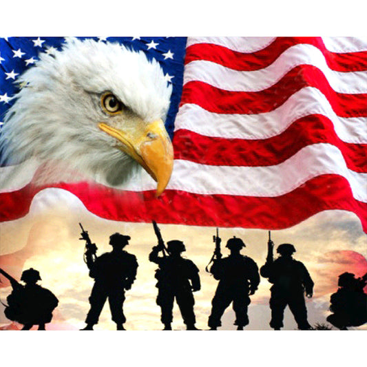 Independence Day - Full Round Drill Diamond Painting 50*40CM