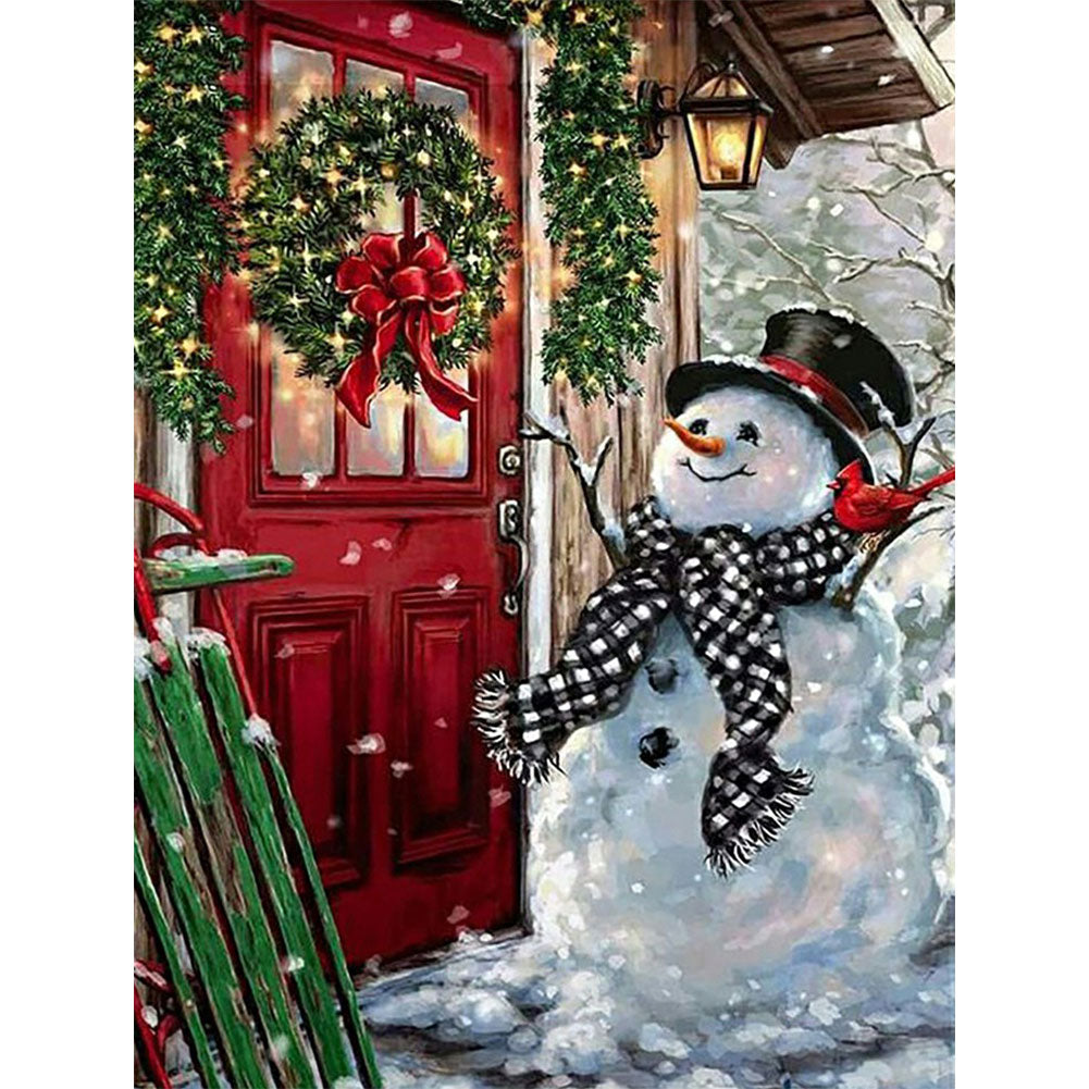 Christmas Snowman - Full Round Drill Diamond Painting 40*50CM