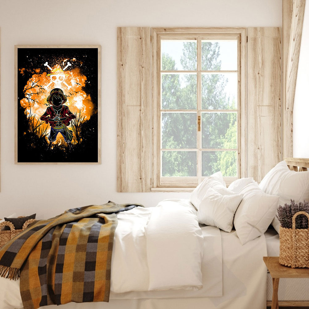 Luffy - Full Round Drill Diamond Painting 30*40CM