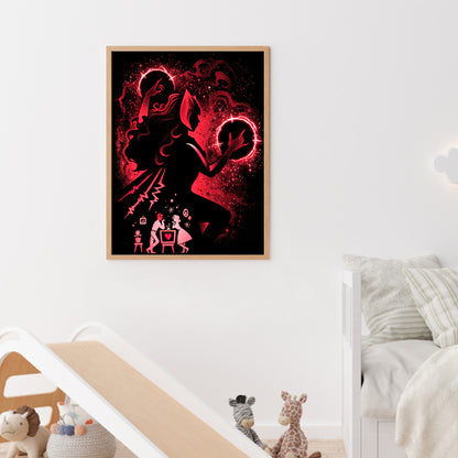 Silhouette Scarlet Witch - Full Square Drill Diamond Painting 30*40CM