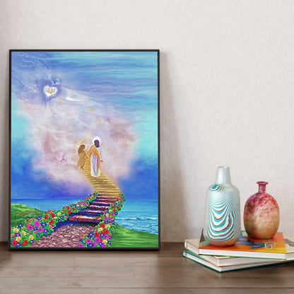 Ladder To Heaven - Full Round Drill Diamond Painting 30*40CM