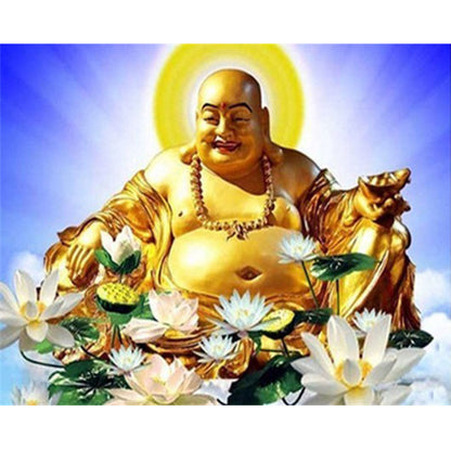 Buddha Lotus 40*30CM(Canvas) Full Round Drill Diamond Painting