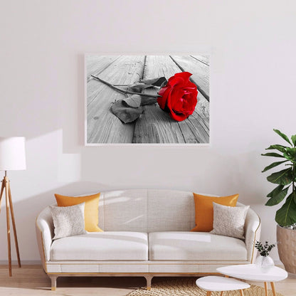 A Red Rose - Full Round Drill Diamond Painting 40*30CM