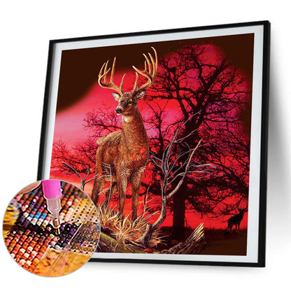 Elk In The Forest - Full Square Drill Diamond Painting 40*40CM