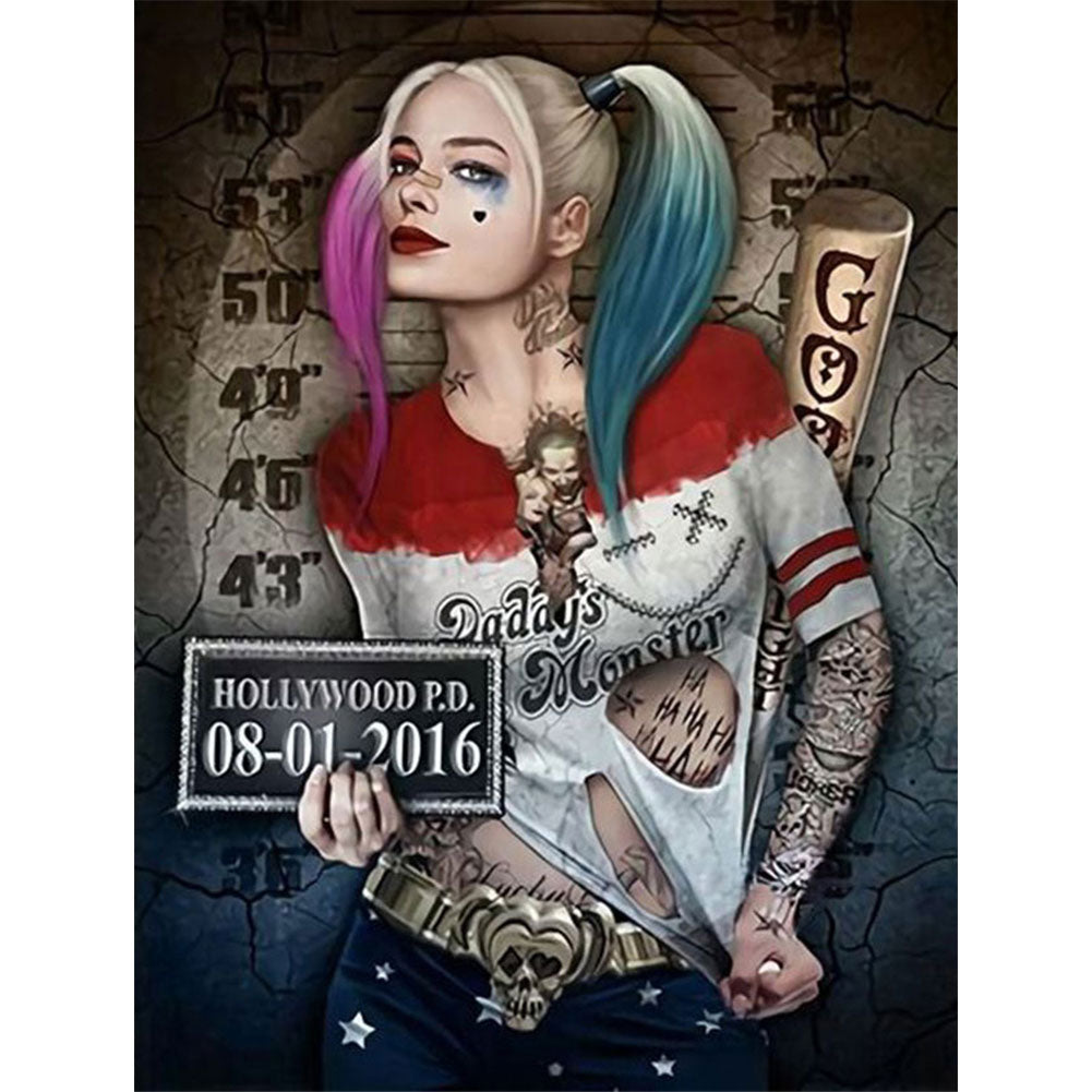Wanted Harley Quinn - Full Round Drill Diamond Painting 30*40CM