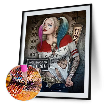 Wanted Harley Quinn - Full Round Drill Diamond Painting 30*40CM