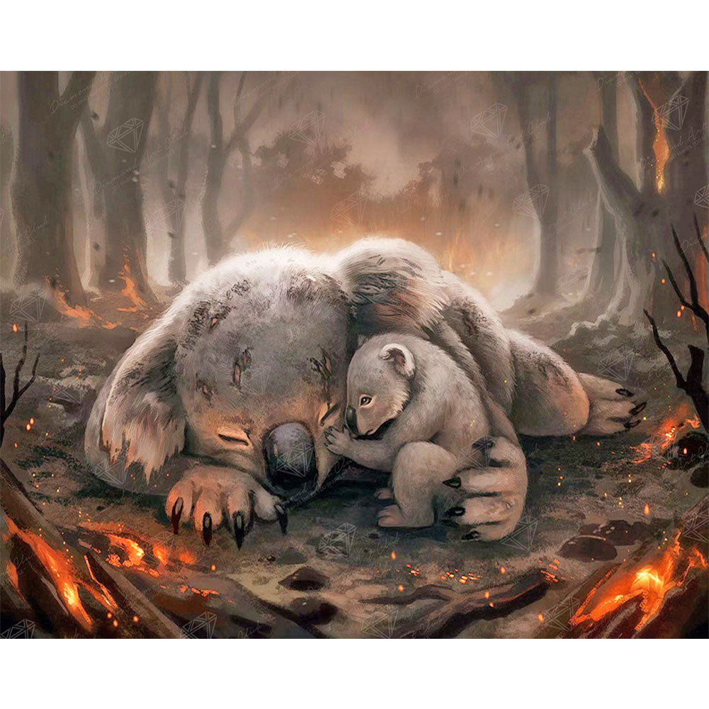 Koala - Full Round Drill Diamond Painting 40*30CM