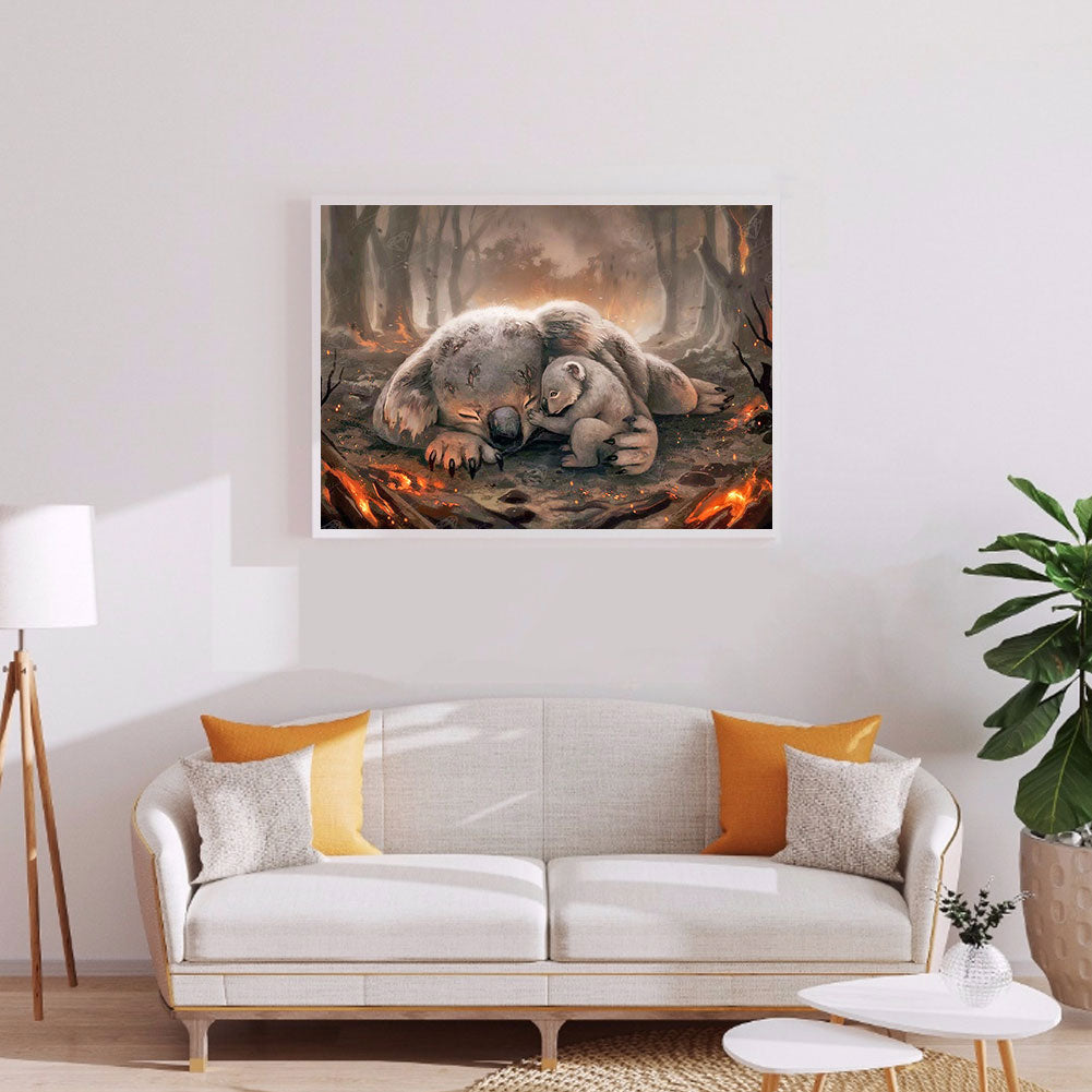 Koala - Full Round Drill Diamond Painting 40*30CM