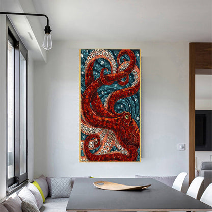 Glass Mosaic Octopus - Full Round Drill Diamond Painting 40*80CM