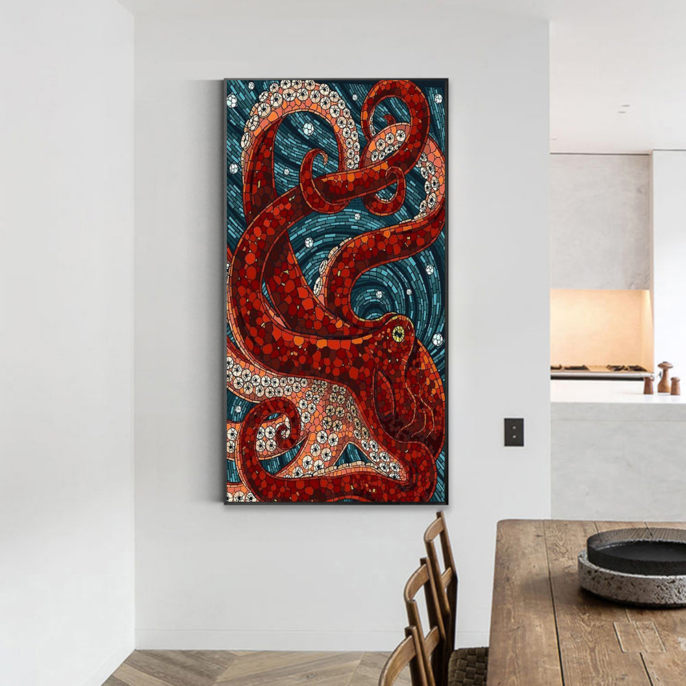 Glass Mosaic Octopus - Full Round Drill Diamond Painting 40*80CM