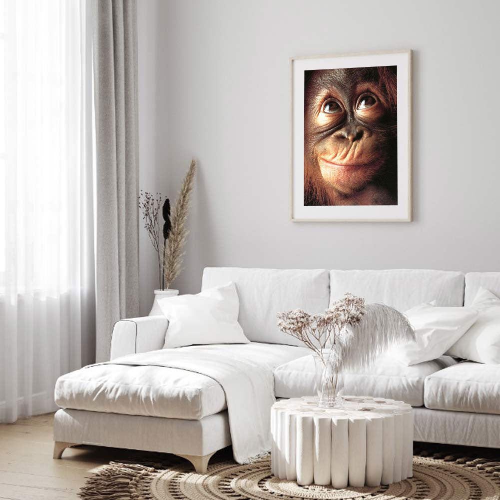 Chimpanzees - Full Round Drill Diamond Painting 30*40CM