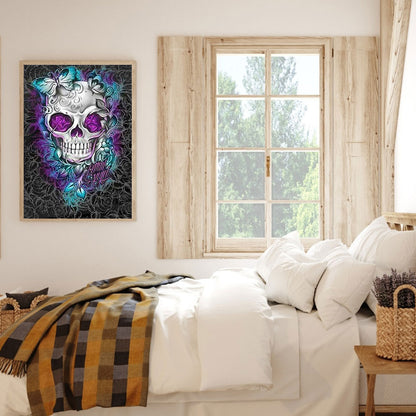 Rose Skull - Full Round Drill Diamond Painting 50*60CM