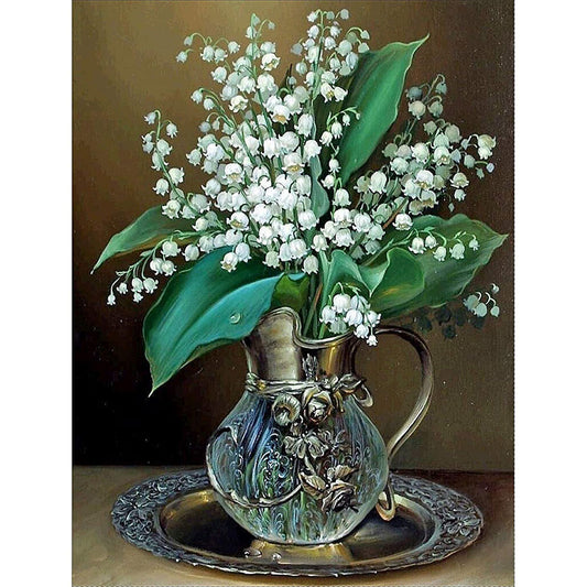 Lily Of The Valley Bouquet 30*40CM(Canvas) Full Round Drill Diamond Painting