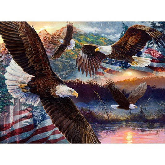 American Eagle - Full Round Drill Diamond Painting 40*30CM