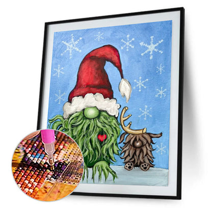 Christmas Green Goblin - Full Round Drill Diamond Painting 30*40CM