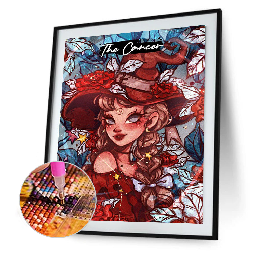 Zodiac Girl - Full Round Drill Diamond Painting 30*40CM