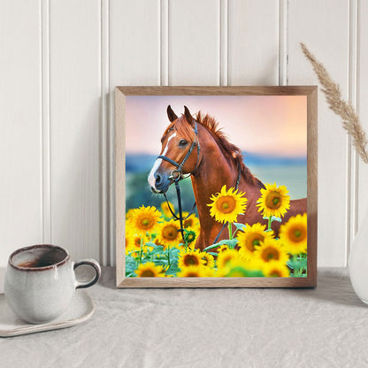 Sunflower Horse - Full Square Drill Diamond Painting 40*40CM