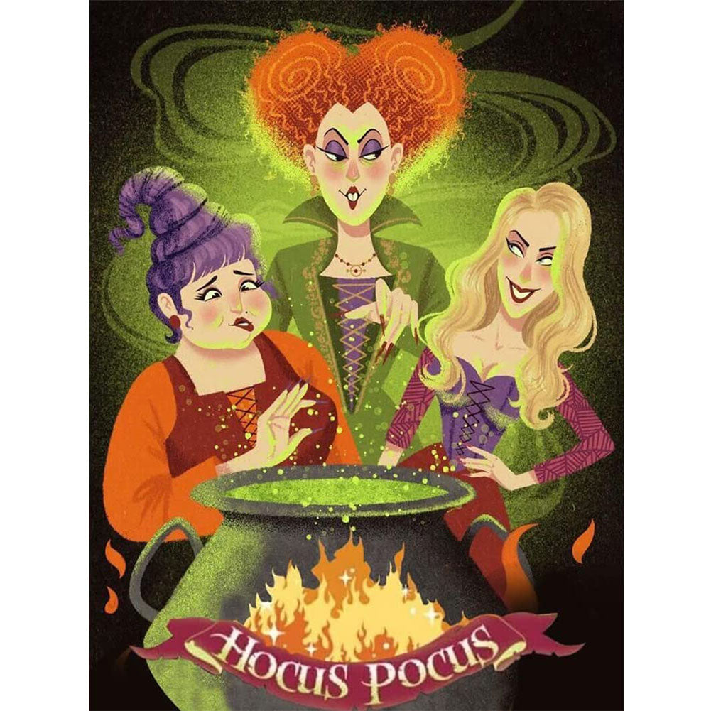 Witches Are Crazy - Full Round Drill Diamond Painting 30*40CM