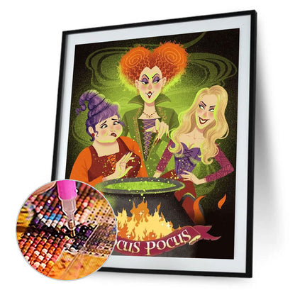 Witches Are Crazy - Full Round Drill Diamond Painting 30*40CM