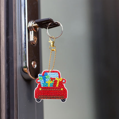 DIY Diamond Painting Keychain 5pcs (Double-Sided Diamond Paste)