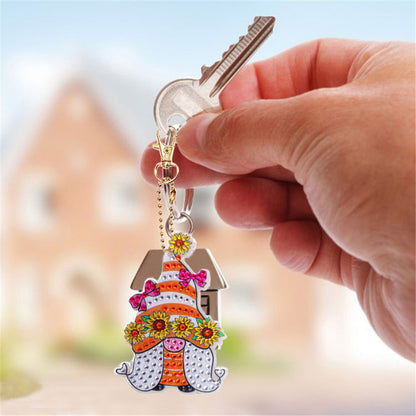 DIY Diamond Painting Keychain 5pcs (Double-Sided Diamond Paste)