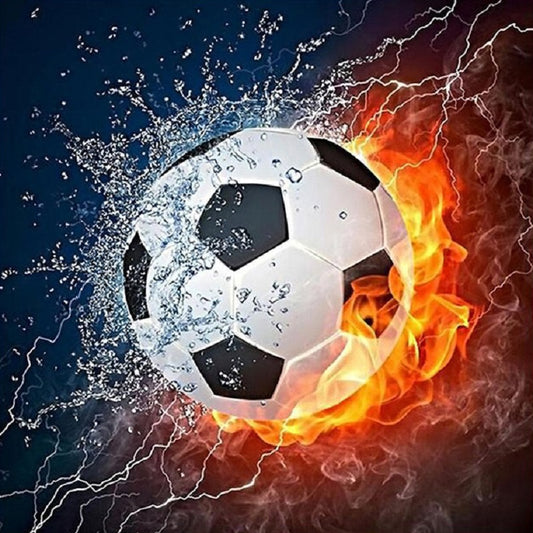 Football Water And Fire - Full Round Drill Diamond Painting 40*40CM