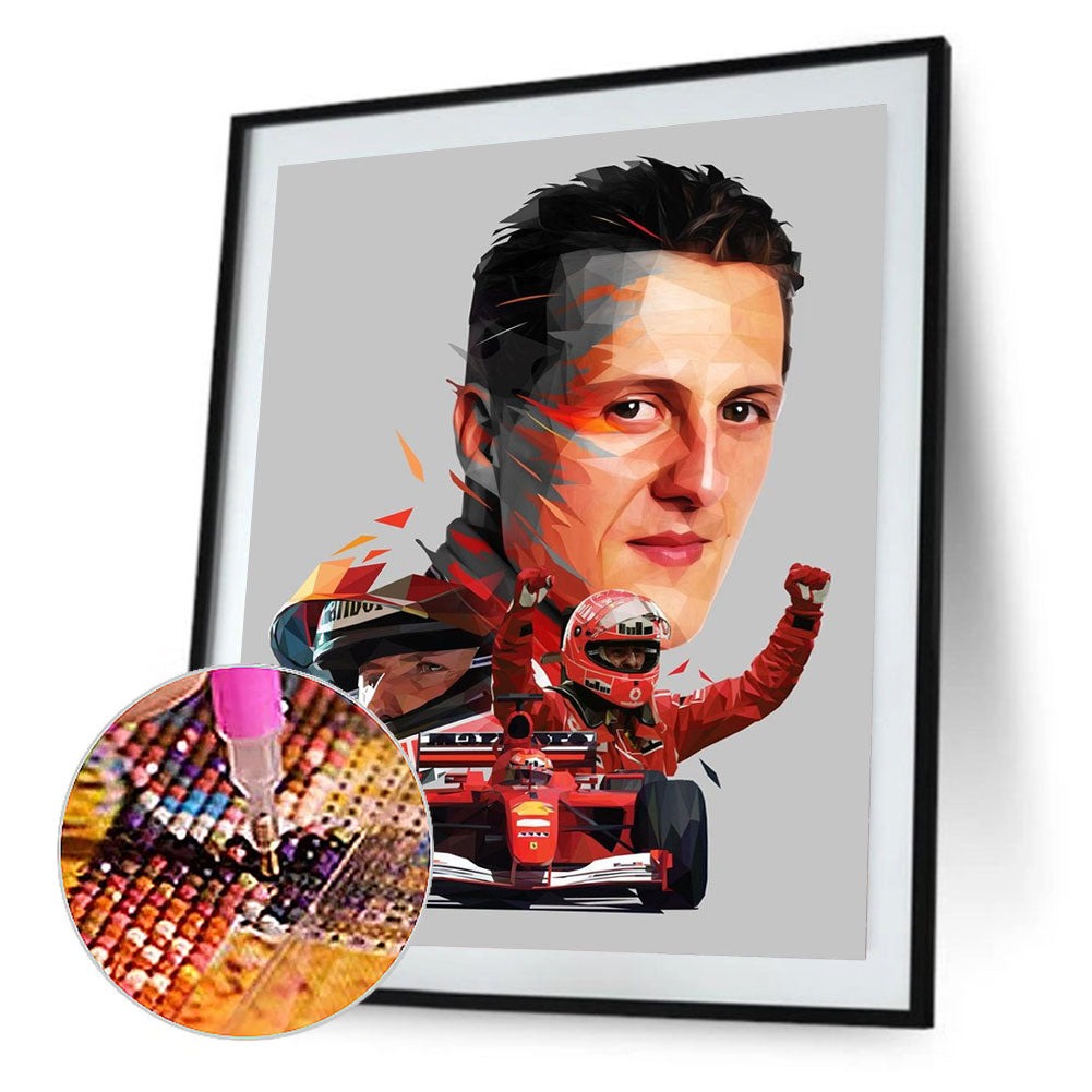 German Racing Driver Michael Schumacher - Full Round Drill Diamond Painting 30*40CM