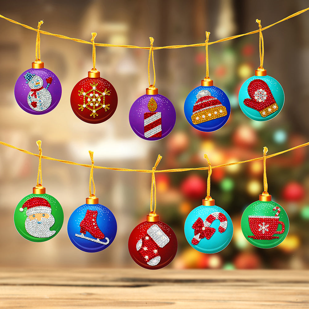 Festive Ornaments (Single Sided Shaped Diamonds)