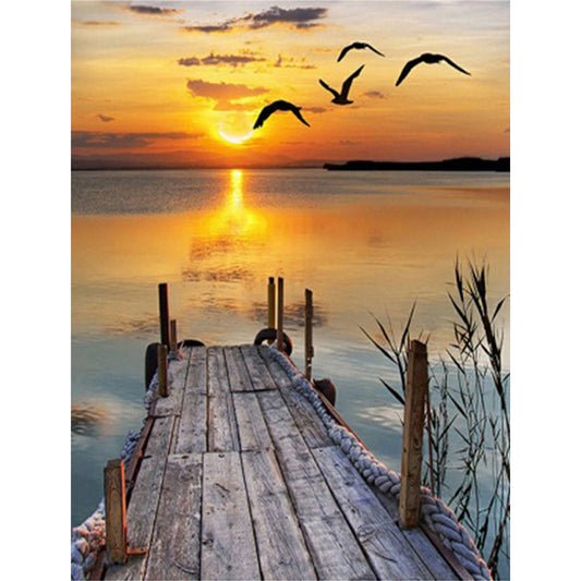 Sea Sunset - Full Round Drill Diamond Painting 50*60CM