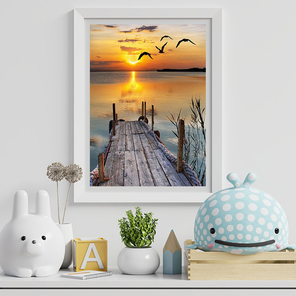 Sea Sunset - Full Round Drill Diamond Painting 50*60CM