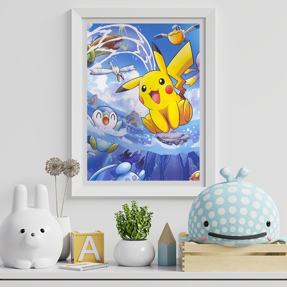 Pikachu - Full Round Drill Diamond Painting 40*50CM