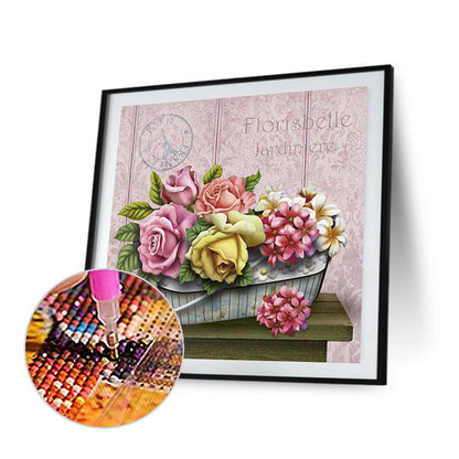 Garden Rose Bouquet - Full Round Drill Diamond Painting 30*30CM