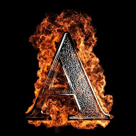 Basketball Fire Letter A - Full Round Drill Diamond Painting 30*30CM