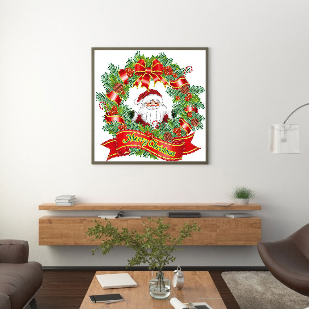 Merry Christmas Santa 30*30CM(Canvas) Special Shaped Drill Diamond Paiting