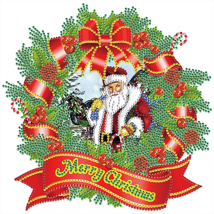 Merry Christmas Santa 30*30CM(Canvas) Special Shaped Drill Diamond Paiting