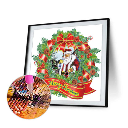 Merry Christmas Santa 30*30CM(Canvas) Special Shaped Drill Diamond Paiting