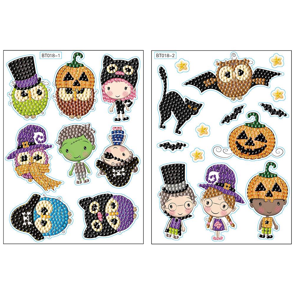 Diamond Painting Random Stickers Halloween Home Decor Two Small Sheets(BT018)