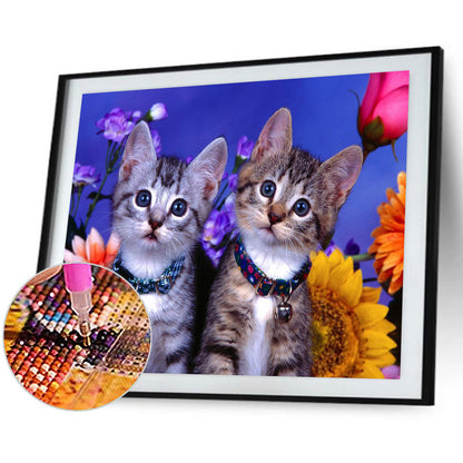 Sunflower Civet Cat - Full Square Drill Diamond Painting 40*30CM