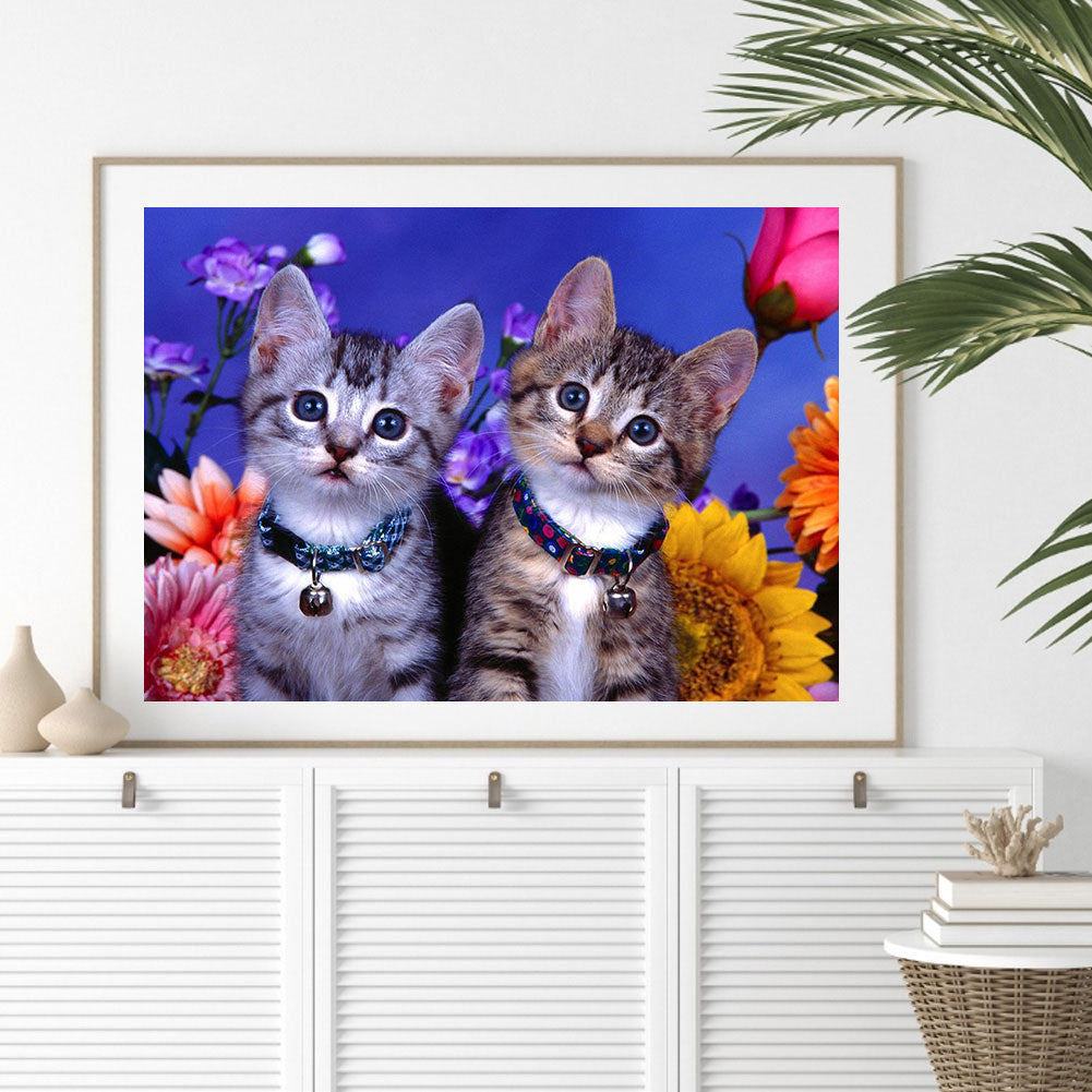 Sunflower Civet Cat - Full Square Drill Diamond Painting 40*30CM