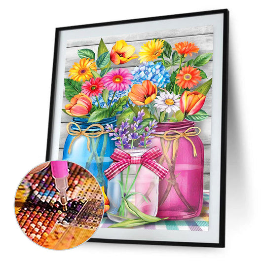 Flower Arrangement In Vase - Full Square Drill Diamond Painting 40*50CM