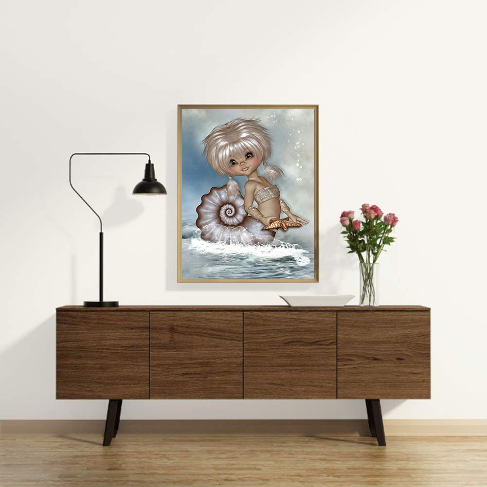 Big Eye Doll - Full Round Drill Diamond Painting 50*60CM