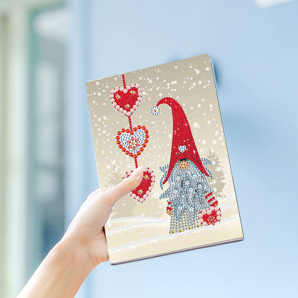 DIY Special Shaped Diamond Painting Notebook 50 Pages A5 Notebook Christmas Gift