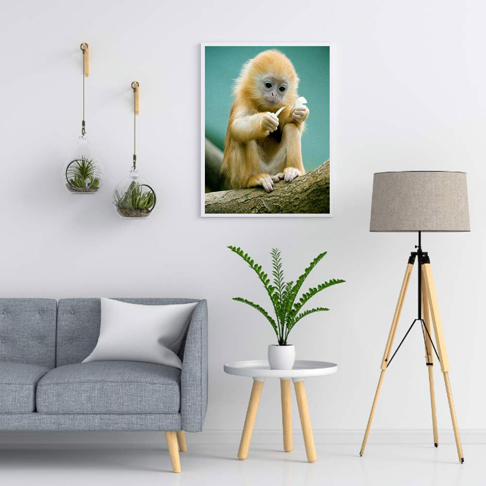 Golden Monkey - Full Round Drill Diamond Painting 50*60CM