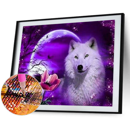 Night Wolf - Full Round Drill Diamond Painting 50*40CM