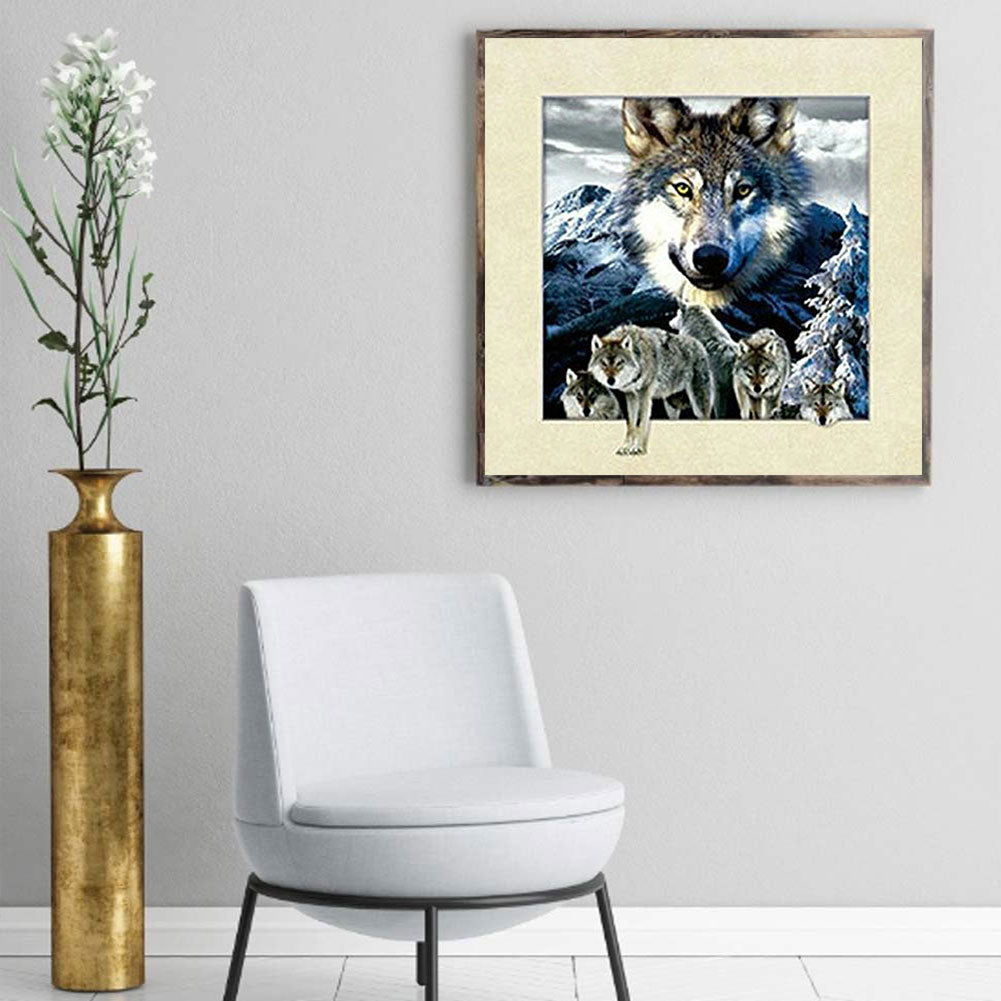 Wolf Pack - Full Round Drill Diamond Painting 50*50CM