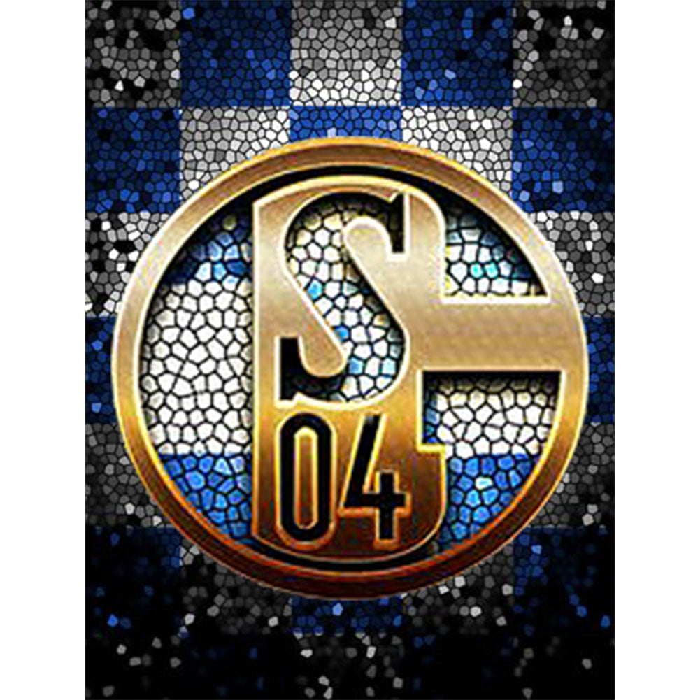 Schalke 04 Football Team Logo - Full Round Drill Diamond Painting 30*40CM