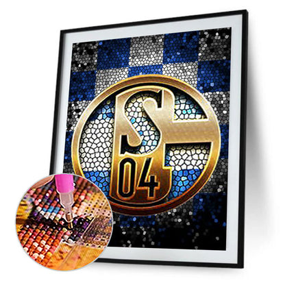 Schalke 04 Football Team Logo - Full Round Drill Diamond Painting 30*40CM
