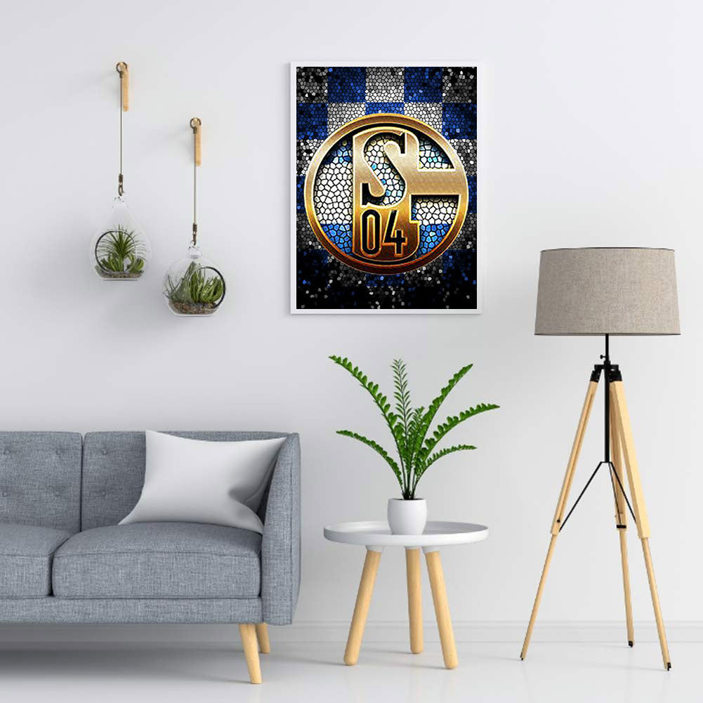 Schalke 04 Football Team Logo - Full Round Drill Diamond Painting 30*40CM